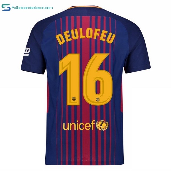 Camiseta Barcelona 1ª Deulofeu 2017/18